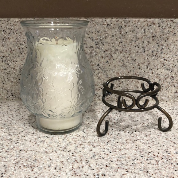 Princess House candle holder / vase w/stand